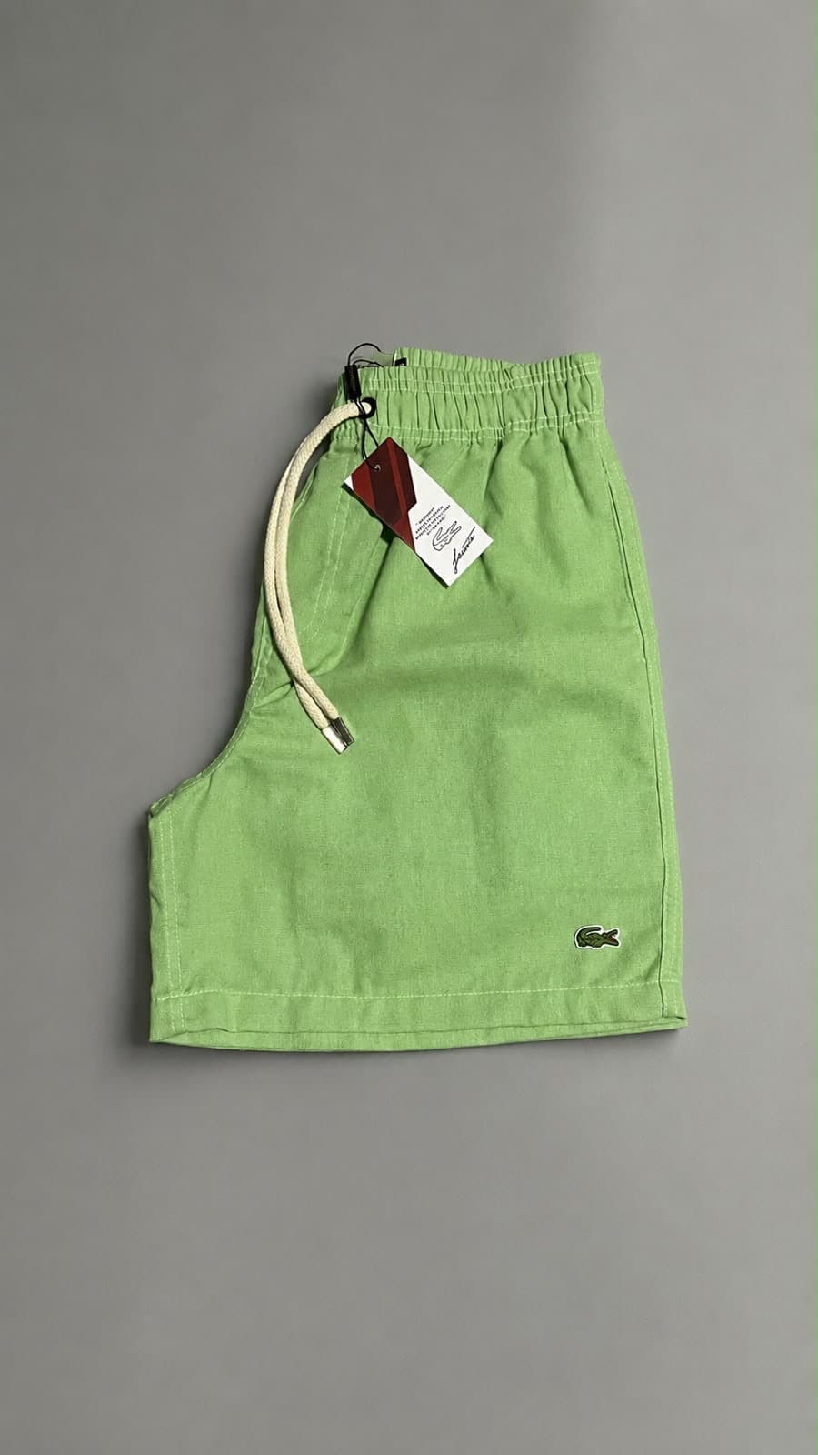 BERMUDA DE LINHO PREMIUM LACOSTE VERDE CLARO